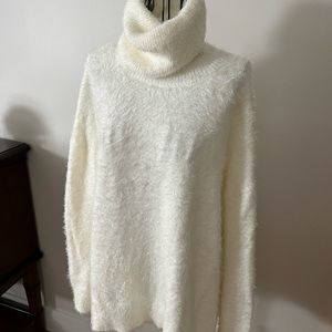 MUMU cream color cowlneck long sweater